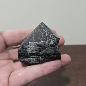 Black Tourmaline Crystal Point #B